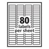 Pres-A-Ply Labels, Inkjet/Laser Printers, 0.5 x 1.75, White, PK8000 30640